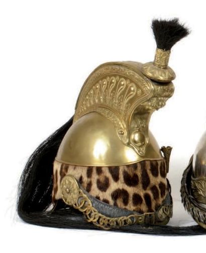 Casque de troupe de dragons. (Mle 1858) Garni...