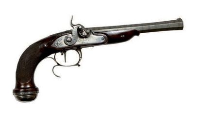 Pistolet de duel signé «Dabal» à Paris. (Vers...