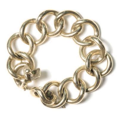 Bracelet maille gourmette anglaise ovale...
