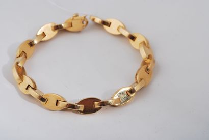HERMES
Bracelet en or jaune 18K maille forçat...
