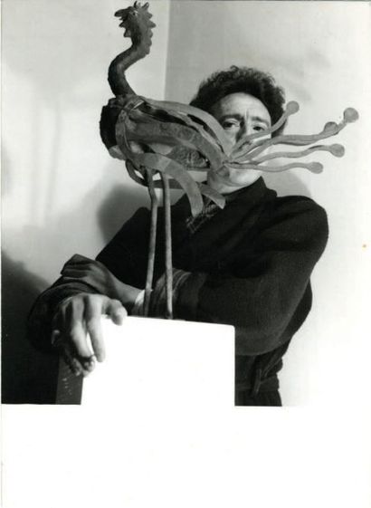 JEAN COCTEAU Tirage argentique. 18x24cm.