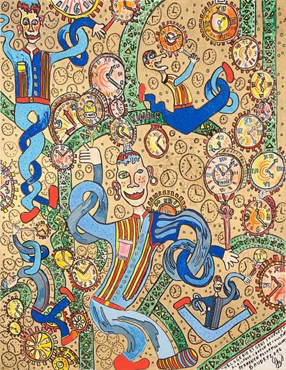 BAUDRY Gildas
Horlogerie et gens souples.
Acrylique,...