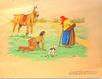 LE RALLIC
Les Trèfles à quatre feuilles.
Gouache...