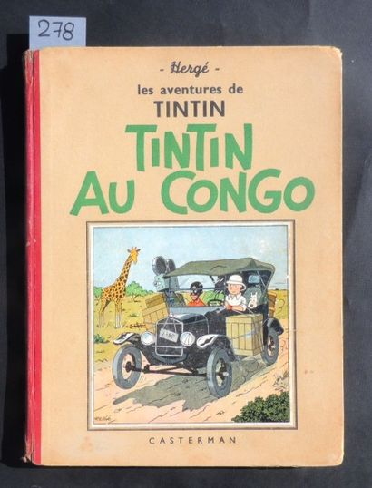 HERGÉ
«Tintin au Congo».
Casterman 1941....