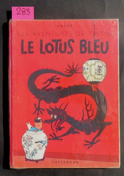 HERGÉ
«Le Lotus Bleu».
Casterman 1946. Edition...