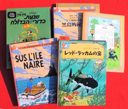 TINTIN. Editions étrangères.
9 volumes. «Rackham»...