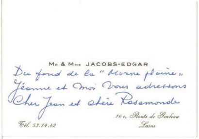 Carte de visite autographe signée, avec Voeux...