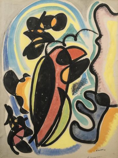 TRAMEAU Raymond

Le perroquet
Gouache sur...