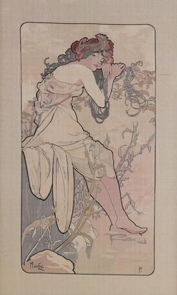ALPHONSE MARIA MUCHA, d'après

«Summer»
Soie...