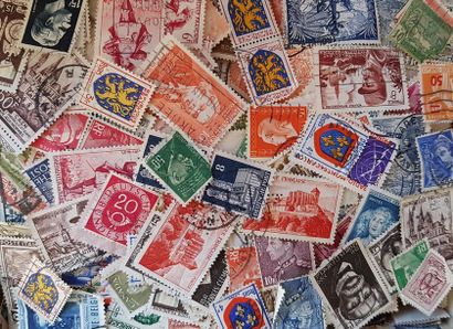Lot de timbres en vrac