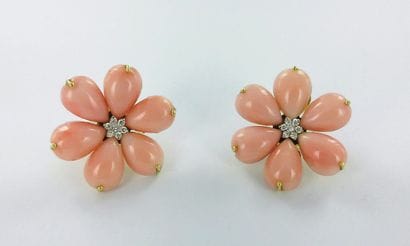 Paire de boucles d'oreilles or 750 millièmes...