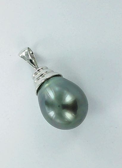 375-thousandths white gold pendant set with...