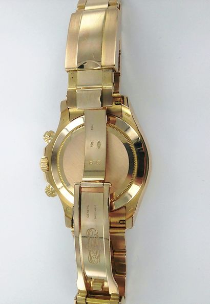 ROLEX, Daytona.
750-thousandths rose gold...