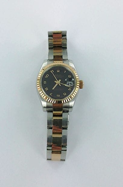 ROLEX, Datejust.
Steel and 750-thousandths...