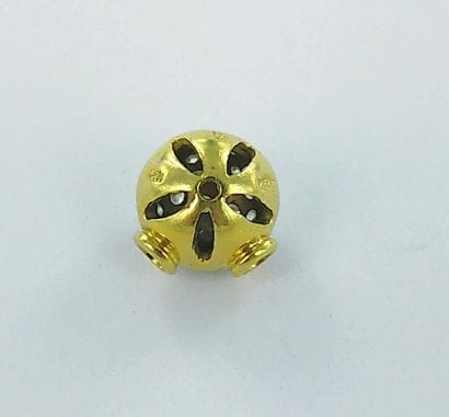 750-thousandths two-tone gold pendant set...