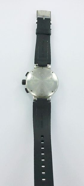 LOUIS VUITTON, Tambour.
Steel watch with...