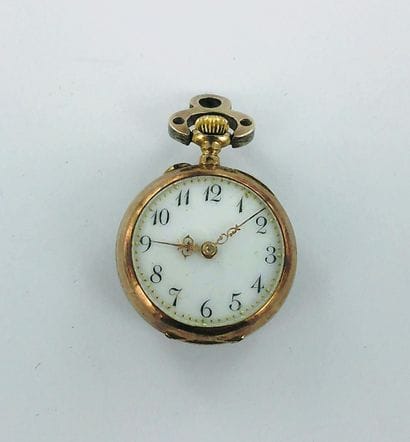 750-thousandths gold collar watch set with...