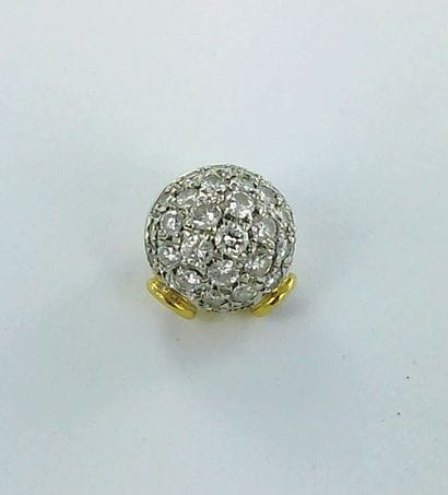 750-thousandths two-tone gold pendant set...