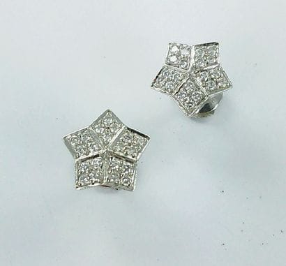 FRED, Lucifer.
Pair of 750 white gold earrings...