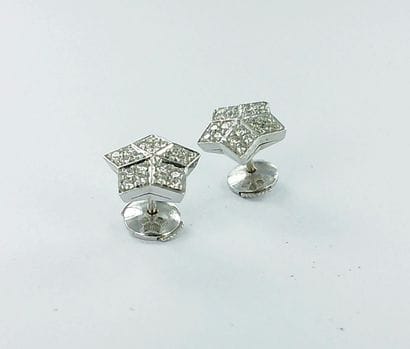 FRED, Lucifer.
Pair of 750 white gold earrings...