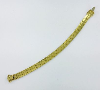 Flexible 750-thousandths gold bracelet with...