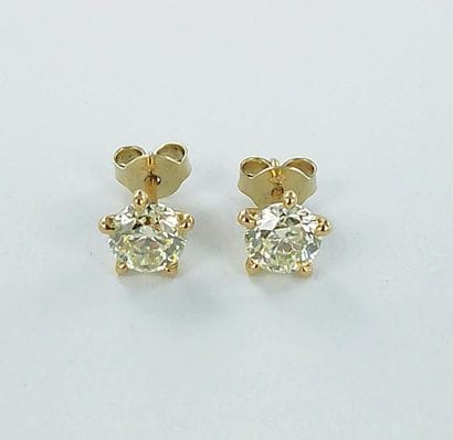 Paire de puces d'oreilles or rose 750 millièmes...