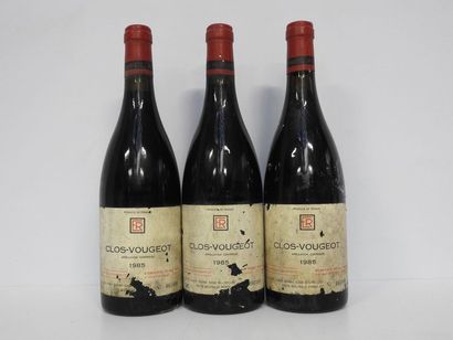 3 B CLOS DE VOUGEOT (Grand Cru) 1985 René...