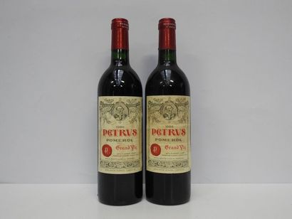 2 B PETRUS 1986 Pomerol (e.t.h dont 1 avec...