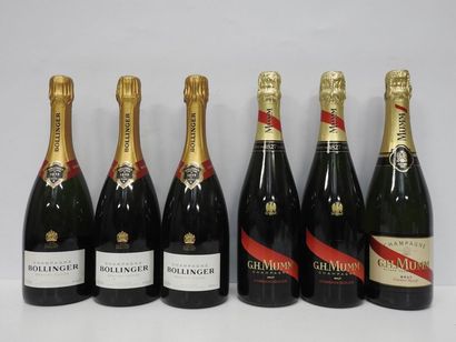 3 B CHAMPAGNE SPECIAL CUVEE NM Bollinger...