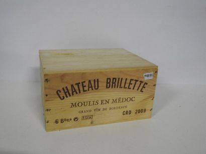 6 B CHÂTEAU BRILLETTE (Caisse Bois d'origine)...