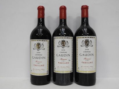 3 Mag CHÂTEAU GAUDIN 2016 Pauillac (1 capsule...
