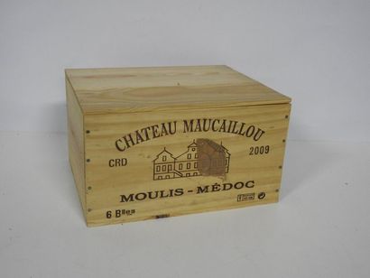 6 B CHÂTEAU MAUCAILLOU (Caisse Bois d'origine)...