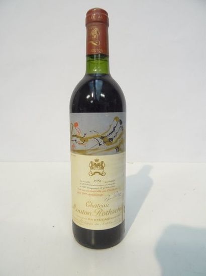1 B CHÂTEAU MOUTON ROTHSCHILD 1981 GCC1 Pauillac...