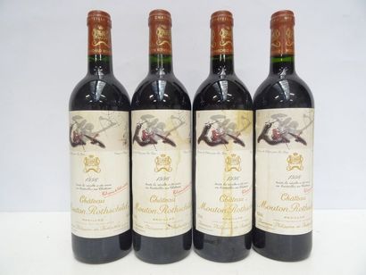 4 B CHÂTEAU MOUTON ROTHSCHILD 1996 GCC1 Pauillac...
