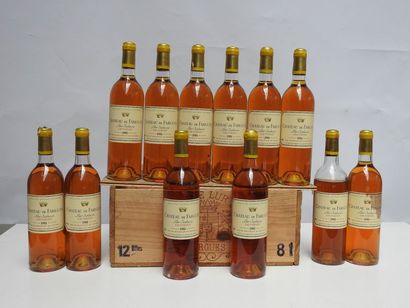 12 B CHÂTEAU DE FARGUES (Caisse Bois d'origine)...