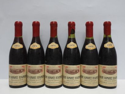 6 B VOSNE-ROMANEE BEAUMONTS (1° Cru) 1972...
