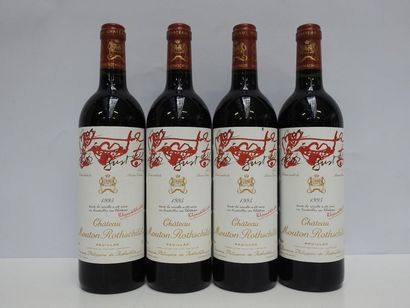 4 B CHÂTEAU MOUTON ROTHSCHILD 1995 GCC1 Pauillac...