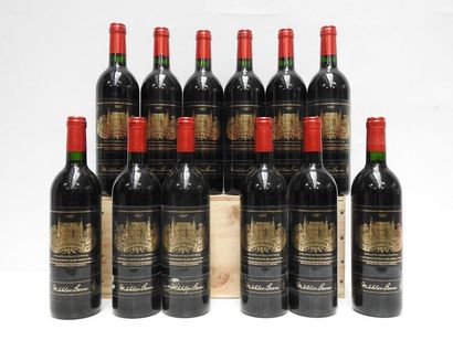 12 B CHÂTEAU PALMER (Caisse Bois d'origine)...