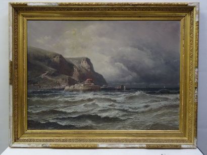 GODCHAUX, Marine, Hst, 73 x 100 cm (restauration,...