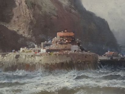 GODCHAUX, Marine, Hst, 73 x 100 cm (restauration,...