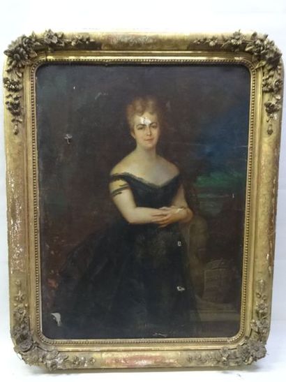 Ecole moderne, époque 1900, Portrait de femme...
