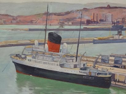 MONDZAIN Simon (1890 - 1979) Gare de la Transat,...