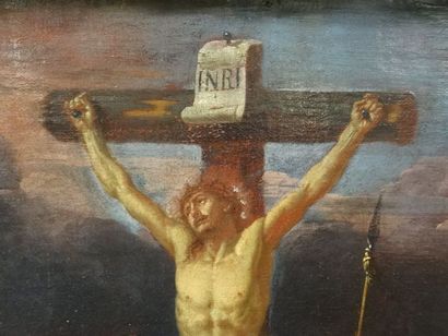 Ecole ALLEMANDE vers 1700 La crucifixion...