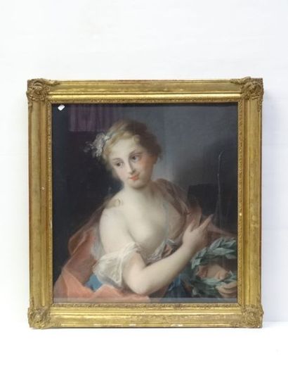 Dans le goût de Rosalba CARRIERA Nymphe Pastel...