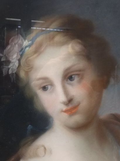 Dans le goût de Rosalba CARRIERA Nymphe Pastel...