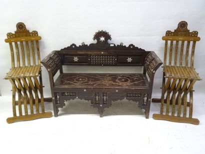 Mobilier de salon syrien comprenant un canapé,...