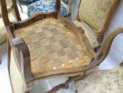 Mobilier de salon à dossier plat en bois...
