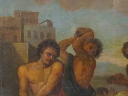 Ecole française vers 1700, Lapidation de...