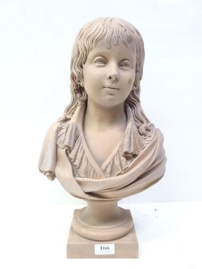 Buste en terre cuite représentant Louis XVII....