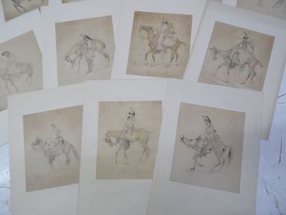 Sebastien LAURENT (XXe) Lot de 22 dessins...
